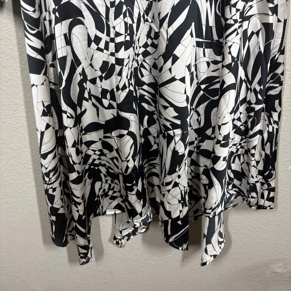 Future Collective Medium Kahlana Barfield Brown Midi Dress White Black Marble